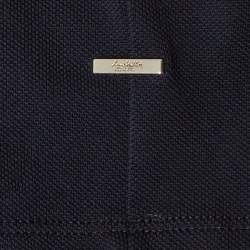 مملوكة مسبقًا Louis Vuitton Blue Damier Pique Crew Neck T-Shirt 4L