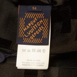 مملوكة مسبقًا قميص لوي فيتون فوقي أزياء مخمل أسود غرافيك شيك مقاس كبير جدًا جدًا - إكس إكس لارج