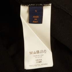 Pre Owned تي شيرت جيب ثلاثي الأبعاد لوي فيتون قطن بنقوش أحادية اللون أسود مقاس كبير - لارج