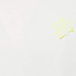 Pre Owned Louis Vuitton White Signature Pin Cotton Knit T-Shirt M