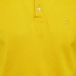 مملوكة مسبقًا Louis Vuitton Yellow Pique Polo T-Shirt M