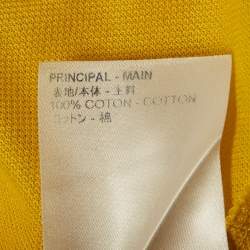 مملوكة مسبقًا Louis Vuitton Yellow Pique Polo T-Shirt M