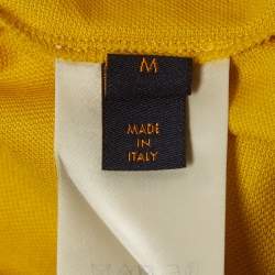 مملوكة مسبقًا Louis Vuitton Yellow Pique Polo T-Shirt M