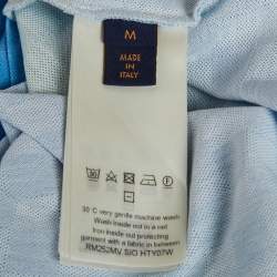 Pre Owned تي شيرت لوي فيتون بيكيه متعدد الألوان متدرج مربعات مقاس متوسط (ميديم)