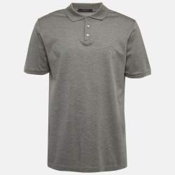 Pre Owned Louis Vuitton Grey Cotton Polo T-Shirt XXL