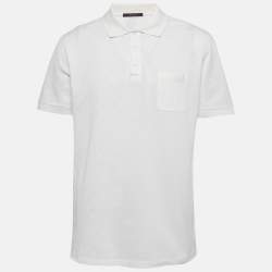 Pre Owned Louis Vuitton White Cotton Polo T-Shirt XL