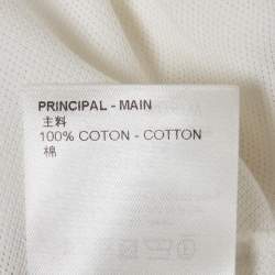 Pre Owned تي شيرت بولو لوي فيتون قطن أبيض مقاس كبير جداً (إكسترا لارج)