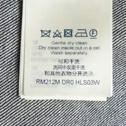 مملوكة مسبقًا قميص لوي فيتون كم قصير دنيم ملحي مربعات أزرق مقاس كبير