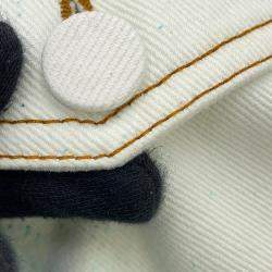 Pre Owned جاكيت جينز لويس فويتون رذاذ مقاس 48 أزرق/أبيض قطن 100٪   
