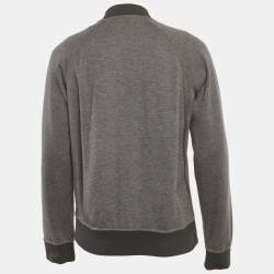 Pre Owned بلوزون لويس فيتون جلد وقطن رمادي كبير