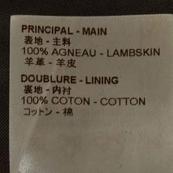 Pre Owned بلوزون لويس فيتون جلد وقطن رمادي كبير