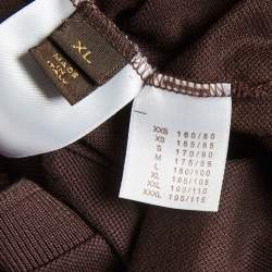 Pre Owned Louis Vuitton Brown Damier Pique Polo T-Shirt XL