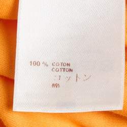 Pre Owned Louis Vuitton Orange Damir Print Jersey Crewneck T-Shirt XXL