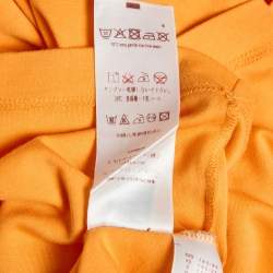 Pre Owned Louis Vuitton Orange Damir Print Jersey Crewneck T-Shirt XXL
