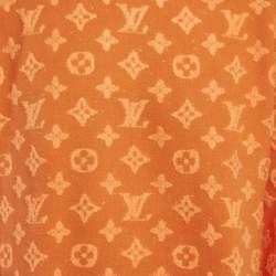 Pre Owned Louis Vuitton Orange Monogram Fleece Sweatshirt L