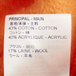 Pre Owned Louis Vuitton Orange Monogram Fleece Sweatshirt L