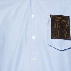 Pre Owned Louis Vuitton Blue Cotton Long Sleeve Shirt M
