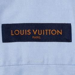 Pre Owned Louis Vuitton Blue Cotton Long Sleeve Shirt M