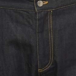 Pre Owned بنطلون جينز دينم لوي س فويتون أزرق بحري مقاس كبير - خصر 34 بوصة