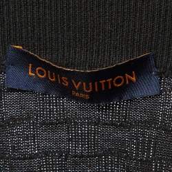 مملوكة مسبقًا سوِيتر لويس فيتون نسيج القطن والصوف بلاك دامير بسحّاب مقاس كبير جدًا - إكسترا لارج