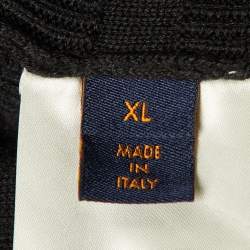 مملوكة مسبقًا سوِيتر لويس فيتون نسيج القطن والصوف بلاك دامير بسحّاب مقاس كبير جدًا - إكسترا لارج