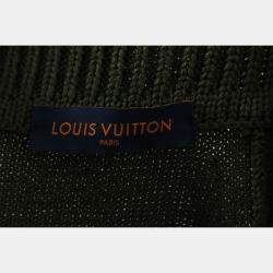 مملوكة مسبقًا Louis Vuitton x Nigo 2022 Green Wool Knitted Button Up Cardigan