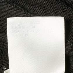 Pre Owned Louis Vuitton Black Damier Stripe Jersey Crew Neck T-Shirt XXL