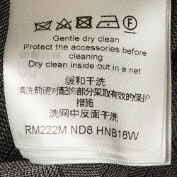 Pre Owned جاكيت لوي فيتون مسار صوف رمادي مربعات دامير قماش تقليم مقاس ضخم - إكس إكس لارج