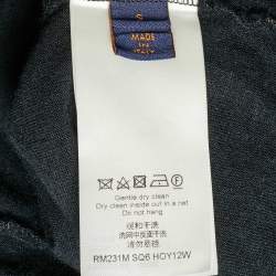 Pre Owned Louis Vuitton Black Knit Embroidered Logo Sweater S