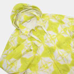 Pre Owned Louis Vuitton Monogram Flower Shibori Windbreaker Size 50 Limeyellow/White Polyester100%