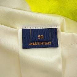 Pre Owned Louis Vuitton Monogram Flower Shibori Windbreaker Size 50 Limeyellow/White Polyester100%