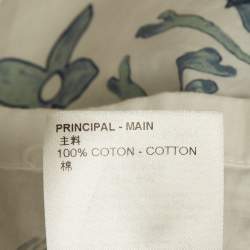Pre Owned Louis Vuitton Blue/White Printed Cotton Short Sleeve Shirt M