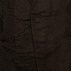 Pre Owned Louis Vuitton Black Jacquard Tailored Blazer XXL