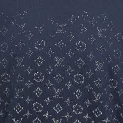 Pre Owned Louis Vuitton Blue Monogram Gradient  Cotton Sweatshirt XL