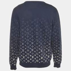 Pre Owned Louis Vuitton Blue Monogram Gradient  Cotton Sweatshirt XL