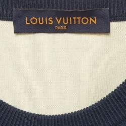 Pre Owned Louis Vuitton Blue Monogram Gradient  Cotton Sweatshirt XL