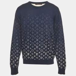 Pre Owned Louis Vuitton Blue Monogram Gradient  Cotton Sweatshirt XL