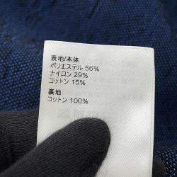 Pre Owned Louis Vuitton Zip Hoodie Size Xl Noir/Blue Polyester56% Nylon29% Cotton15%