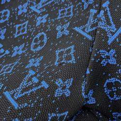 Pre Owned Louis Vuitton Zip Hoodie Size Xl Noir/Blue Polyester56% Nylon29% Cotton15%