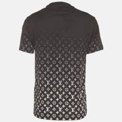 مملوكة مسبقًا Louis Vuitton Black Monogram Gradient Print Cotton Crewneck T-Shirt M