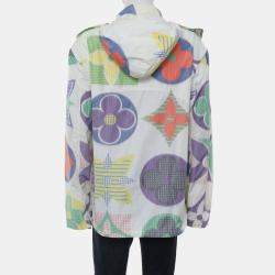 Pre Owned Louis Vuitton S/S 2020 Jumbo Monogram Zip Up Windbreaker Jacket EU 54
