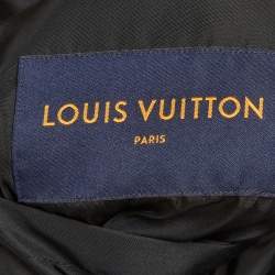 Pre Owned Louis Vuitton Navy Blue Monogram Nylon Reversible Jacket XXL