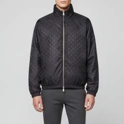Pre Owned Louis Vuitton Navy Blue Monogram Nylon Reversible Jacket XXL
