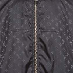 Pre Owned Louis Vuitton Navy Blue Monogram Nylon Reversible Jacket XXL