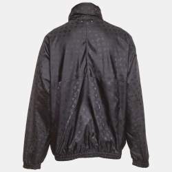 Pre Owned Louis Vuitton Navy Blue Monogram Nylon Reversible Jacket XXL