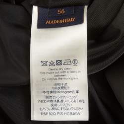 Pre Owned Louis Vuitton Navy Blue Monogram Nylon Reversible Jacket XXL