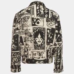 Pre Owned Louis Vuitton Monochrome LV Comics Wool Blend Trucker Jacket XL