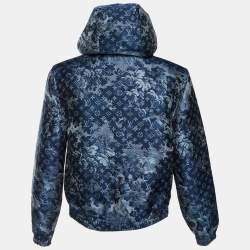Pre Owned Louis Vuitton Navy Blue Monogram Tapestry Windbreaker Jacket L