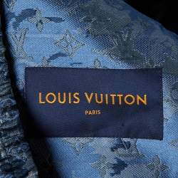 Pre Owned Louis Vuitton Navy Blue Monogram Tapestry Windbreaker Jacket L