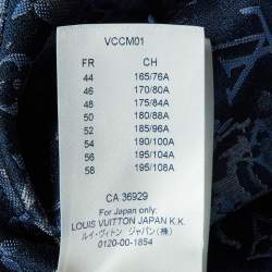 Pre Owned Louis Vuitton Navy Blue Monogram Tapestry Windbreaker Jacket L